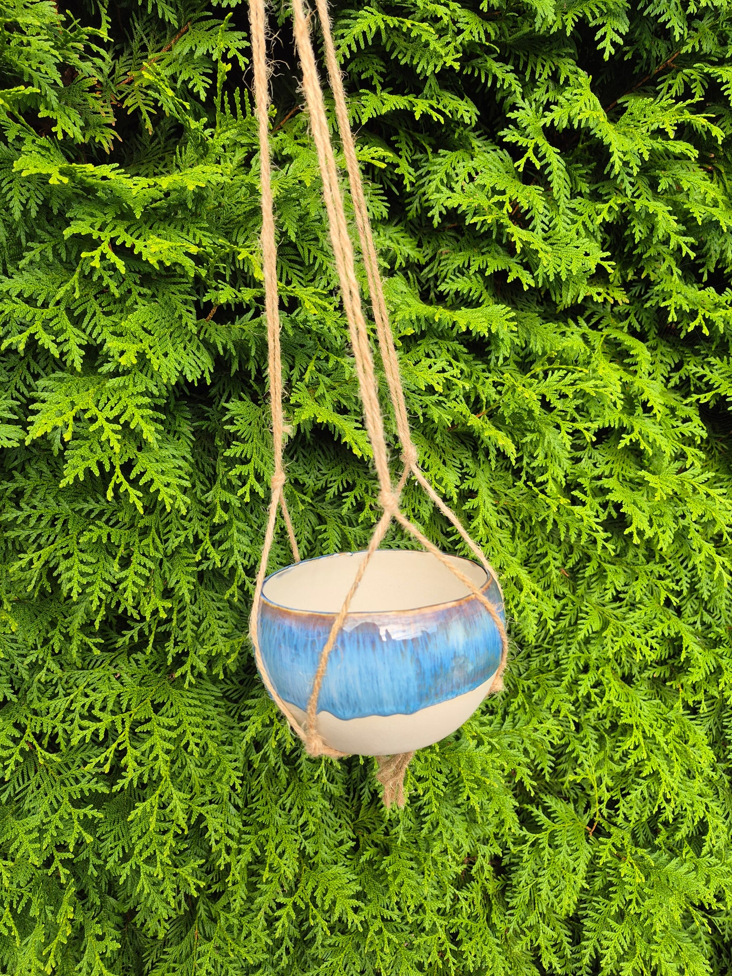 Hangende plantenpot blauw
