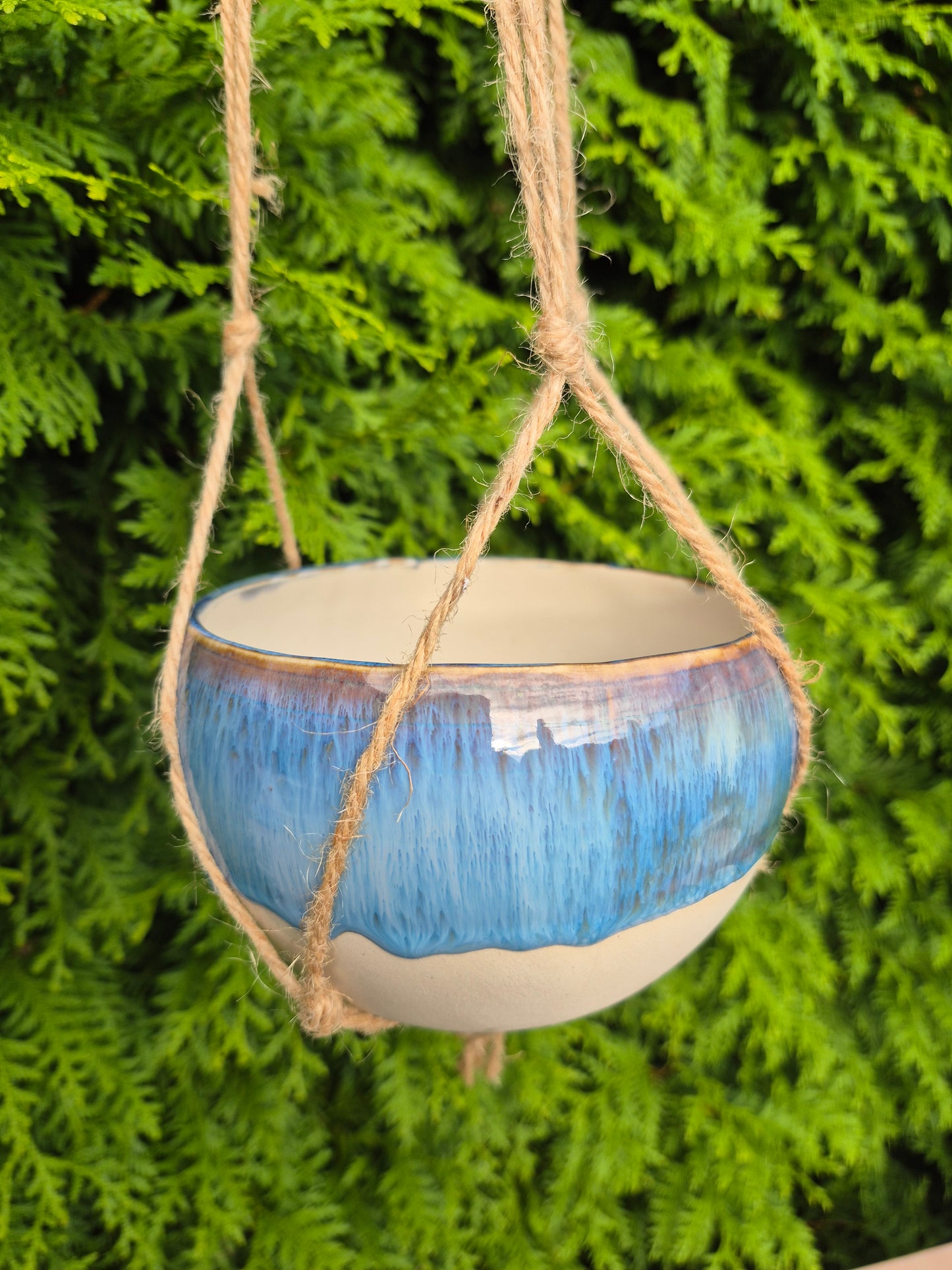 Hangende plantenpot blauw