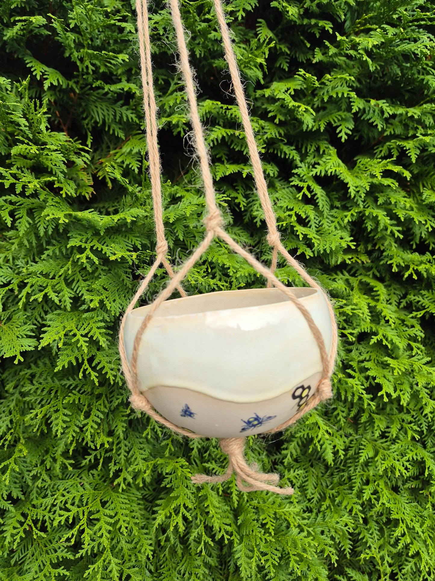 Hangende plantenpot honing bijen