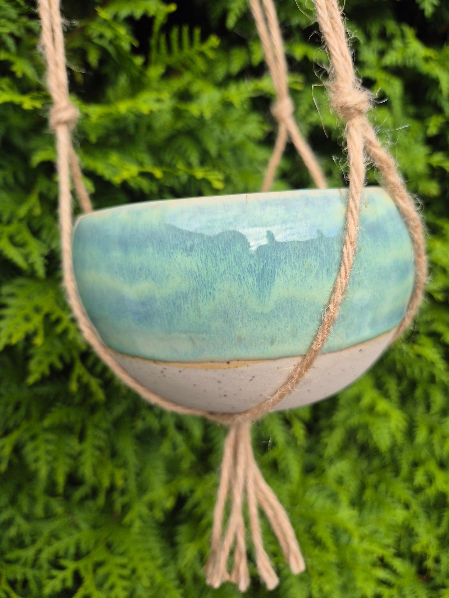 Hangende plantenpot groen